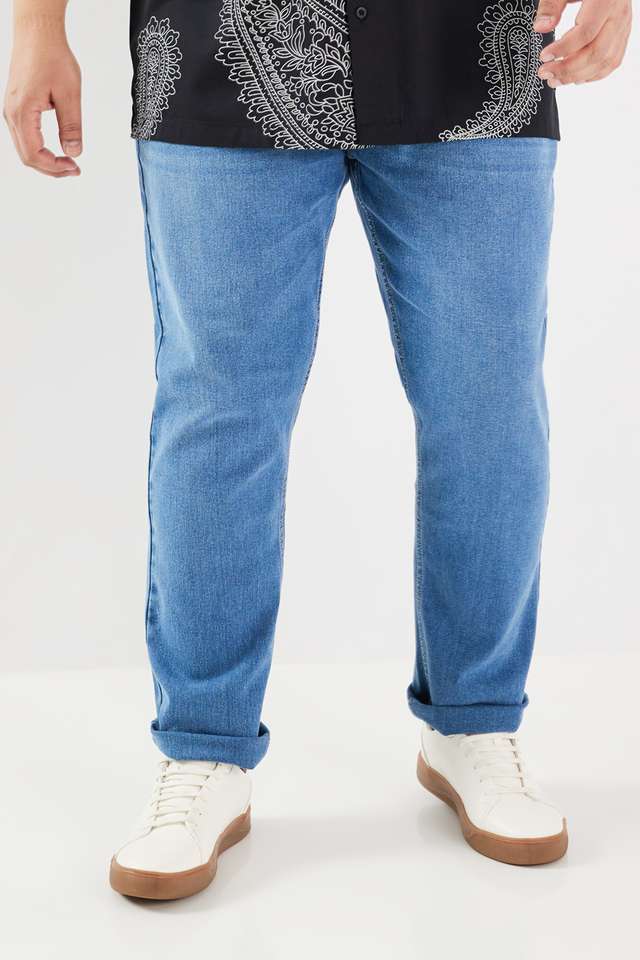 Plus-Size-Blended-Fabric-Slim-Fit-Men-s-Jeans