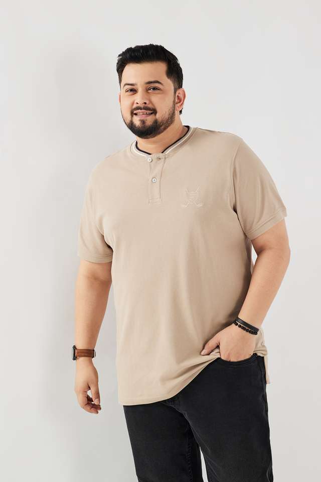 Plus-Size-Solid-Cotton-Polo-Men-s-T-Shirt