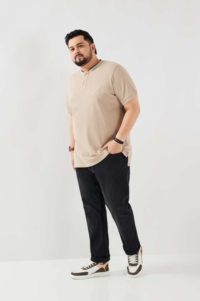 Plus-Size-Solid-Cotton-Polo-Men-s-T-Shirt
