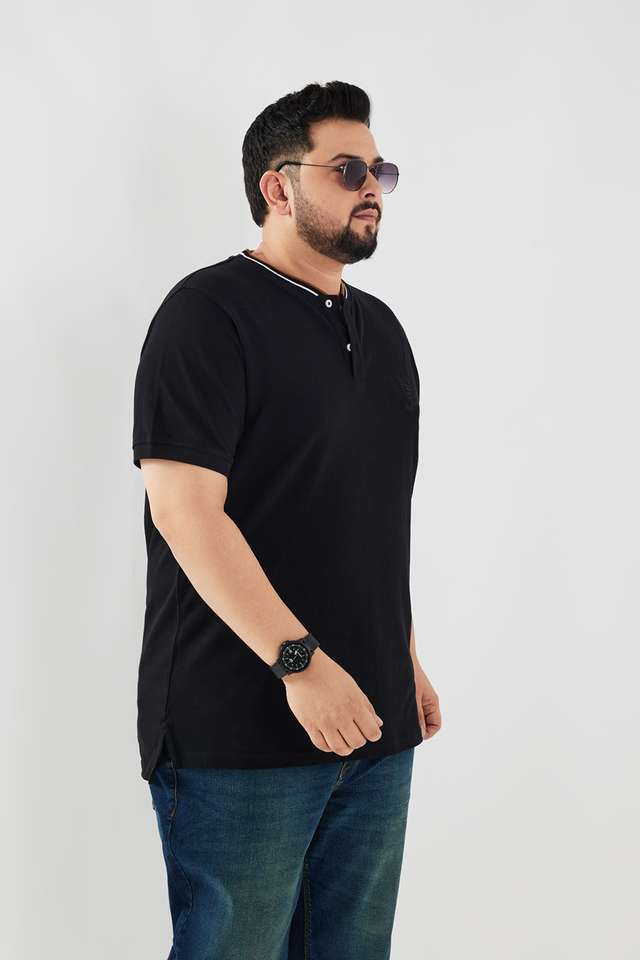 Plus-Size-Solid-Cotton-Polo-Men-s-T-Shirt
