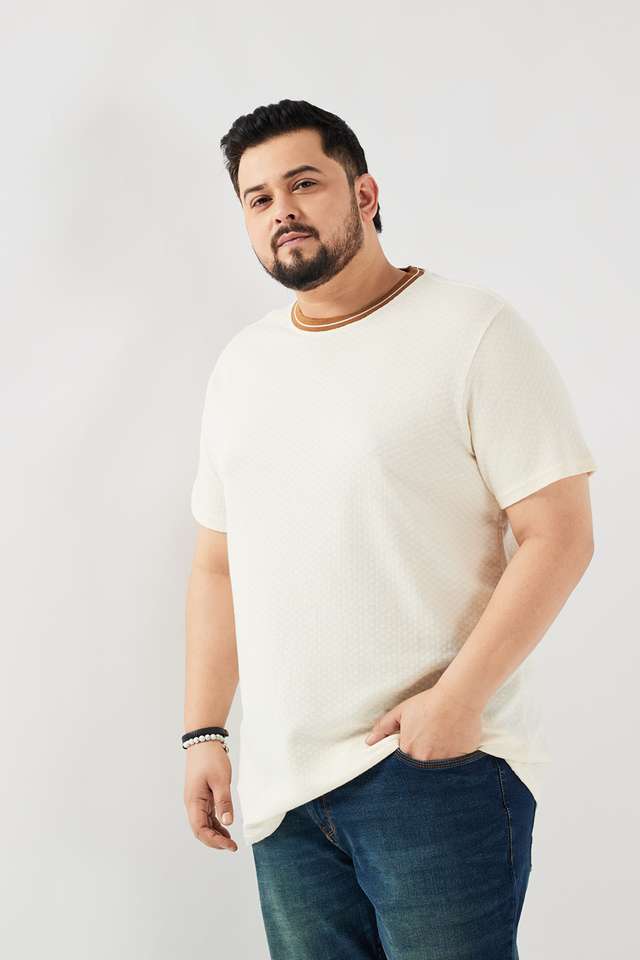 Solid-Cotton-Regular-Fit-Men-T-Shirt