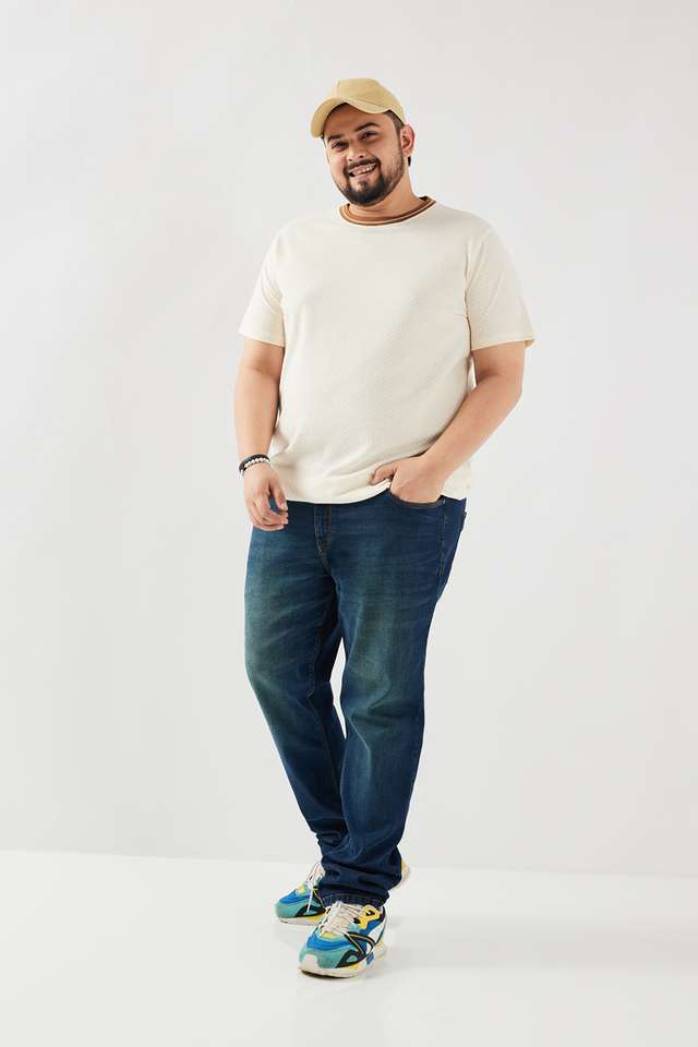 Solid-Cotton-Regular-Fit-Men-T-Shirt