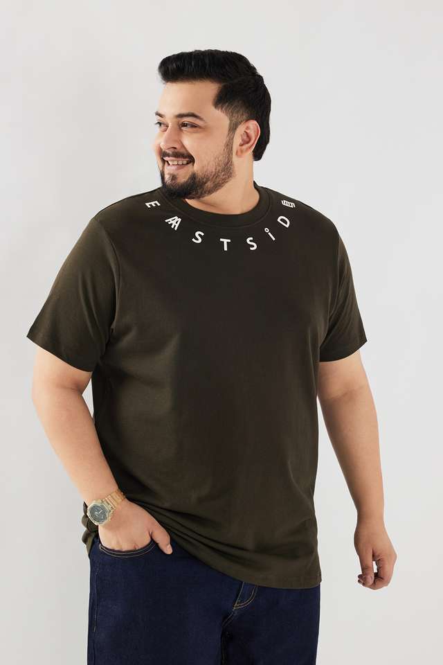 Plus-Size-Typographic-Cotton-Round-Neck-Men-s-T-Shirt