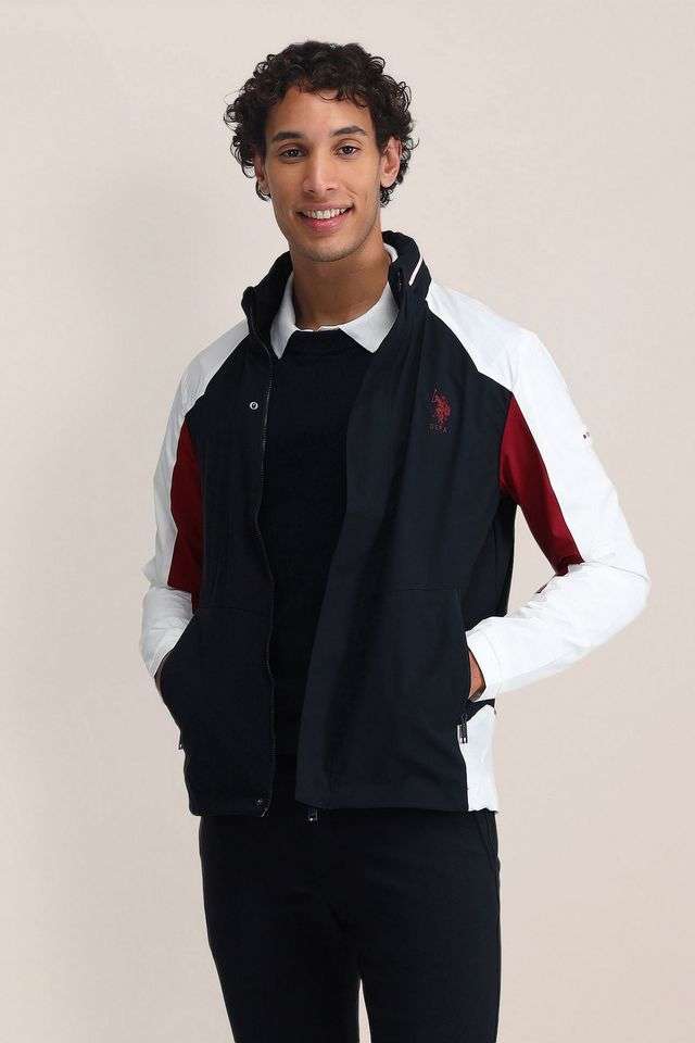 Solid-Blended-Fabric-Regular-Fit-Men-s-Jacket