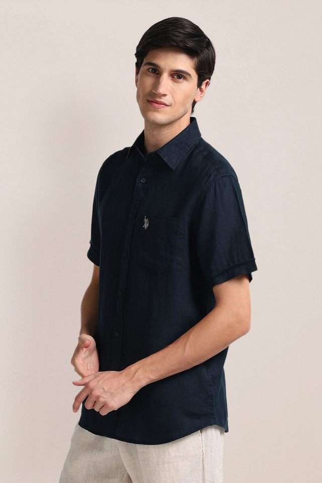 Solid-Blended-Fabric-Super-Slim-Fit-Men-s-Casual-Wear-Shirt