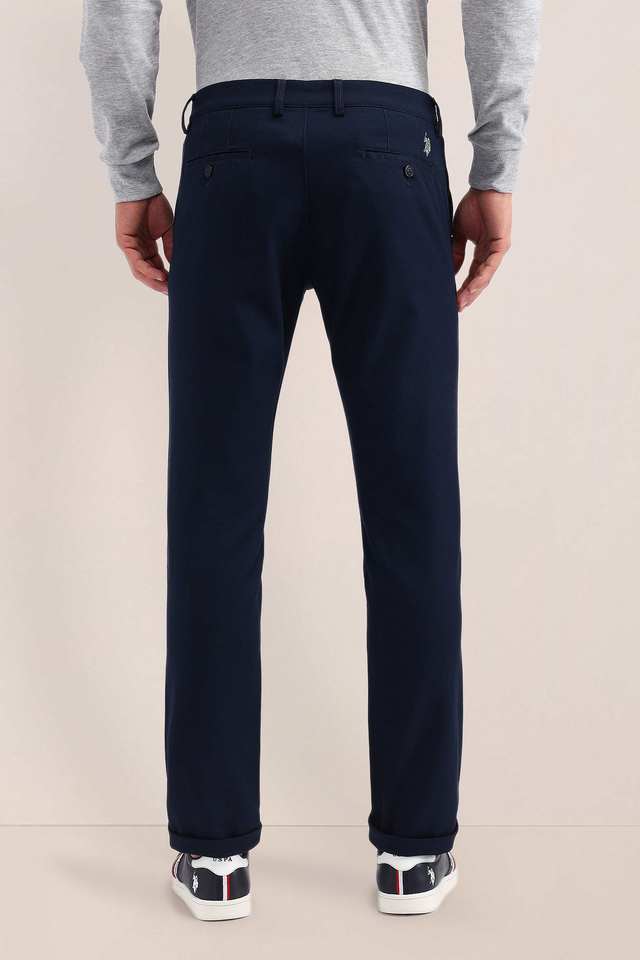 Solid-Cotton-Slim-Fit-Men-s-Casual-Trousers