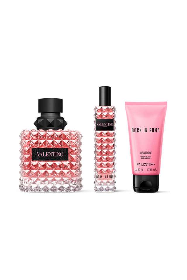 Born-In-Roma-Donna-Gift-Set-for-Women-(EDP-100-ml-+-15-ml--Travel-Size-+-Body-Lotion-50-ml)-