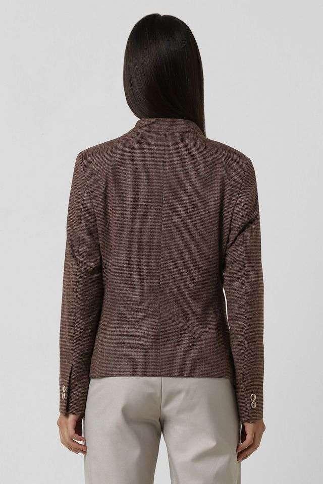 Textured-Polyester-Regular-Fit-Women-s-Blazer