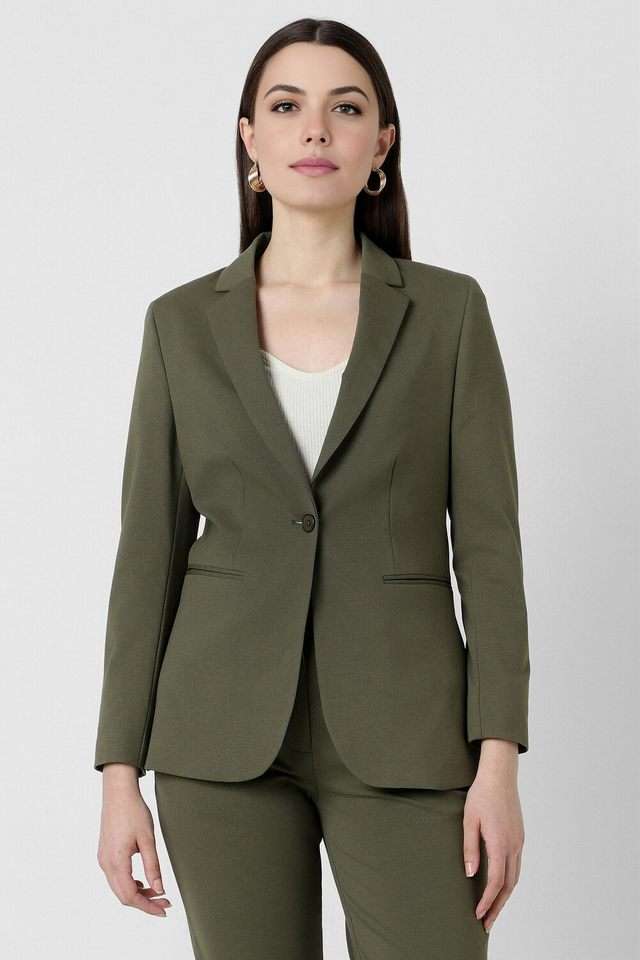Dress Green Blazer Khaki Pants Buy Van Heusen Khaki Solid Cotton