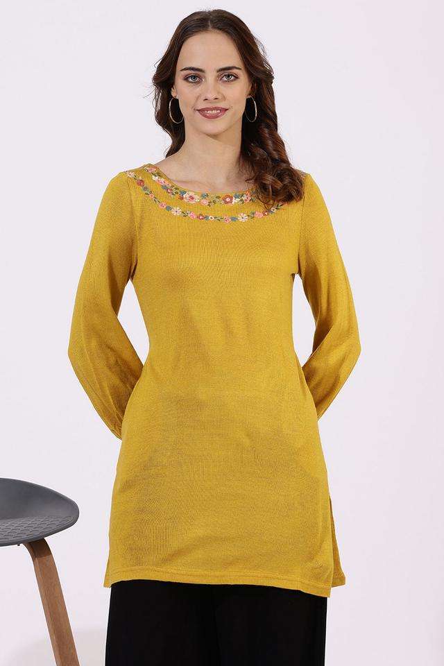 Solid-Acrylic-Women-s-Tunic