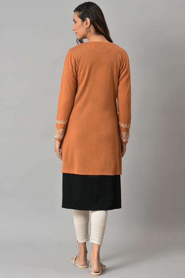 Geometric-Print-Acrylic-Women-s-Festive-Wear-Cardigan