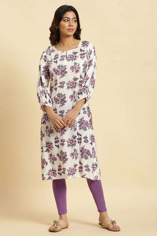 Floral-Viscose-Round-Neck-Women-s-Festive-Wear-Kurta