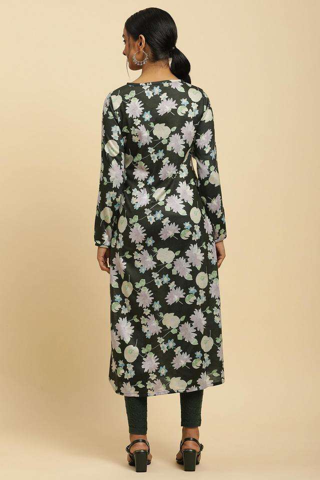 Floral-Acrylic-Women-s-Casual-Wear-Kurta