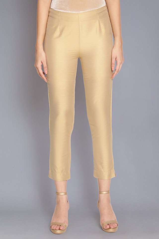 Solid-Cotton-Blend-Women-Pants