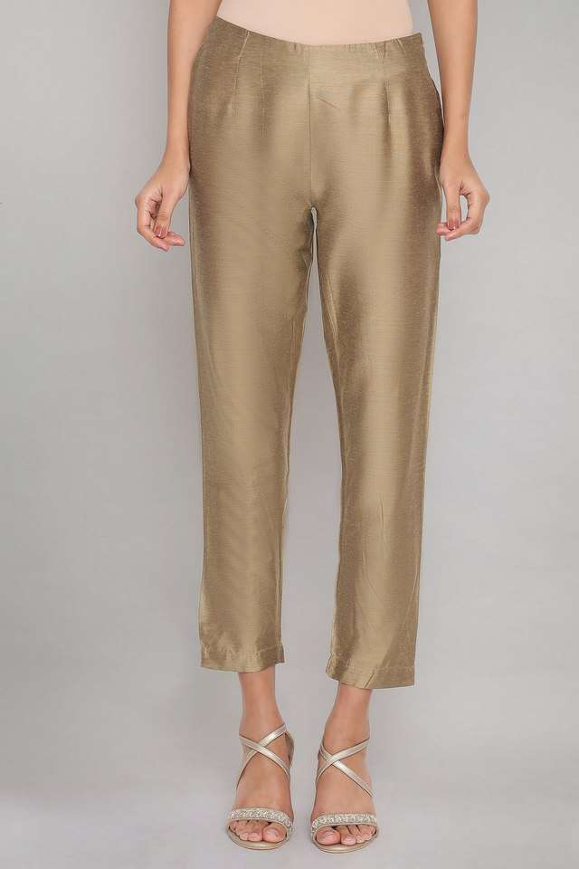 Solid-Cotton-Blend-Women-Pants