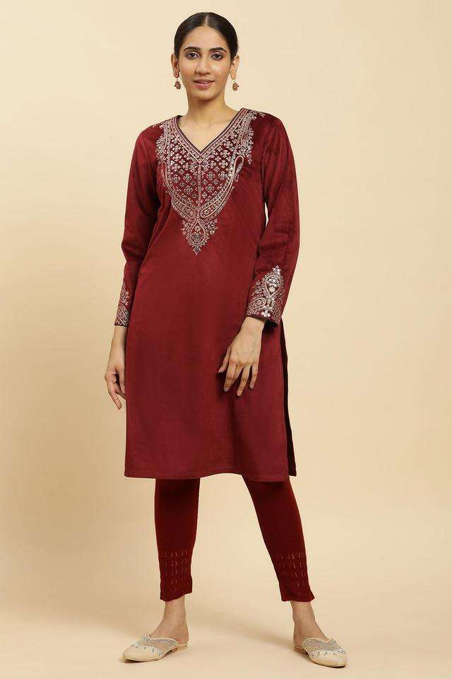 solid-Polyester-Women-s-Festive-Wear-Kurta