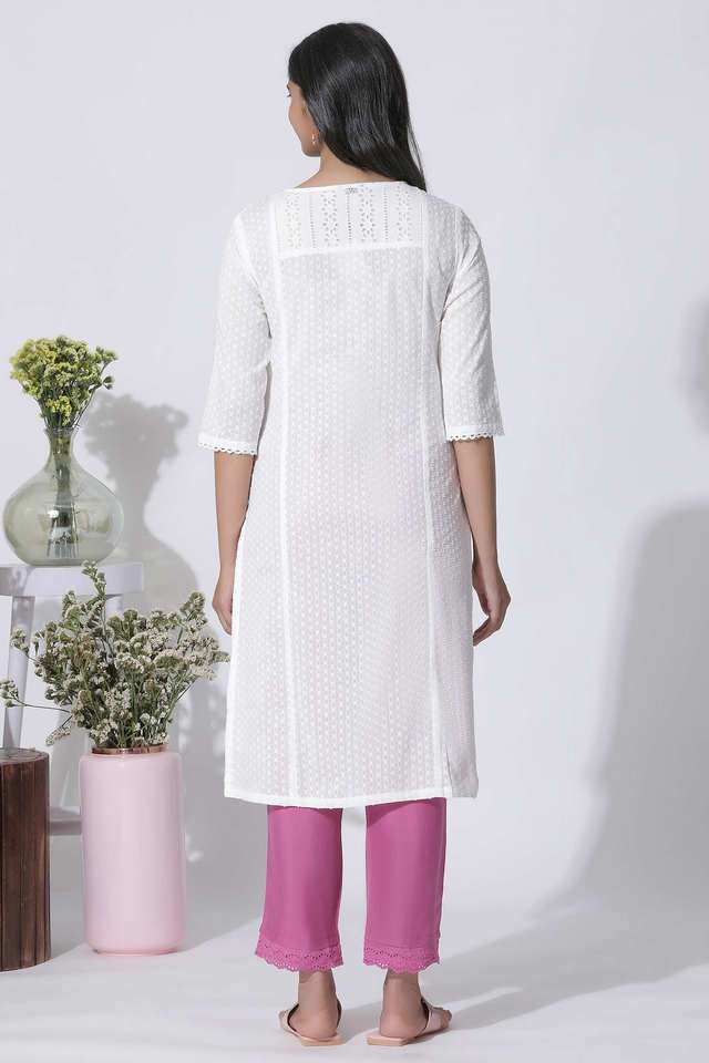 Embroidered-Cotton-Round-Neck-Women-s-Kurta
