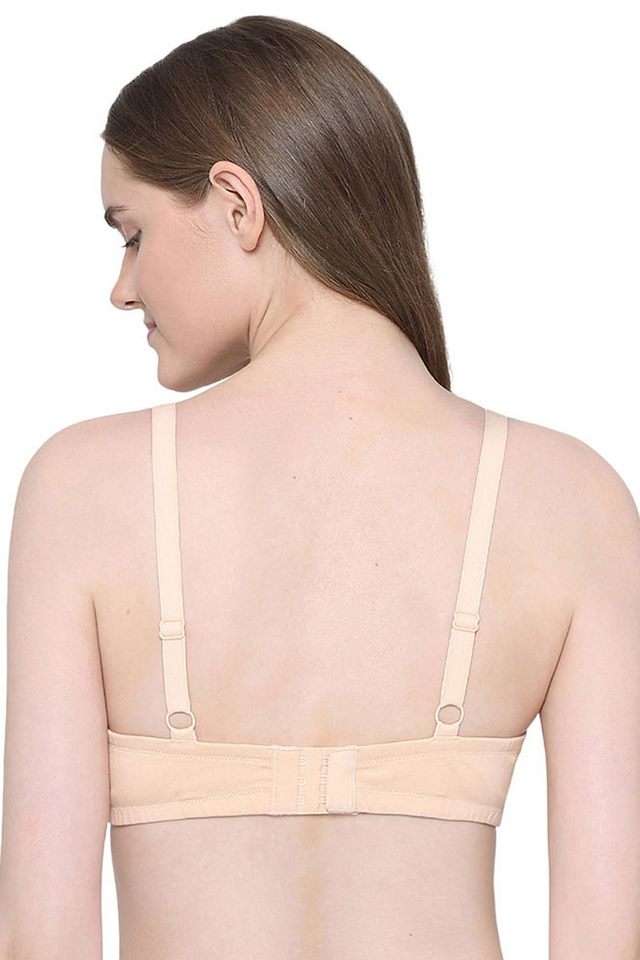 Women-s-BASICS-Essentials-Padded-Non-wired-3/4th-Cup-Everyday-Wear-Cotton-Blend-T-shirt-Bra