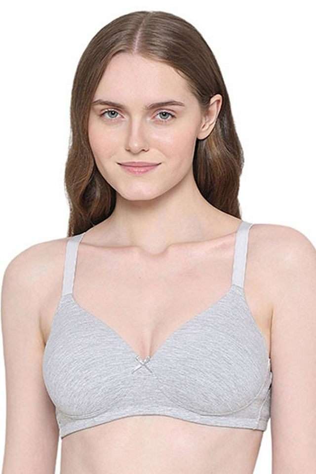 Women-s-BASICS-Essentials-Padded-Non-wired-3/4th-Cup-Everyday-Wear-Cotton-Blend-T-shirt-Bra