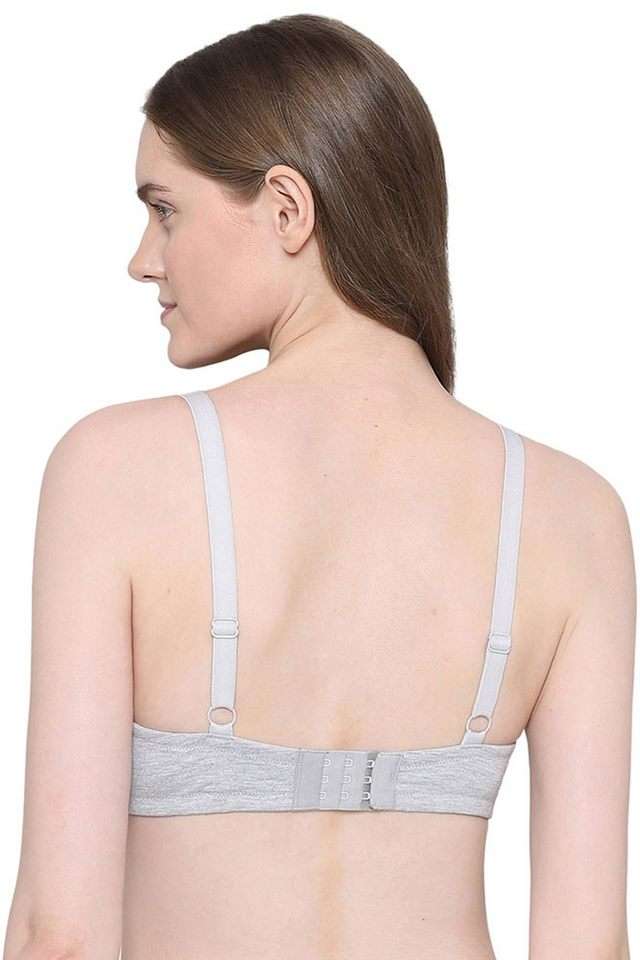Women-s-BASICS-Essentials-Padded-Non-wired-3/4th-Cup-Everyday-Wear-Cotton-Blend-T-shirt-Bra