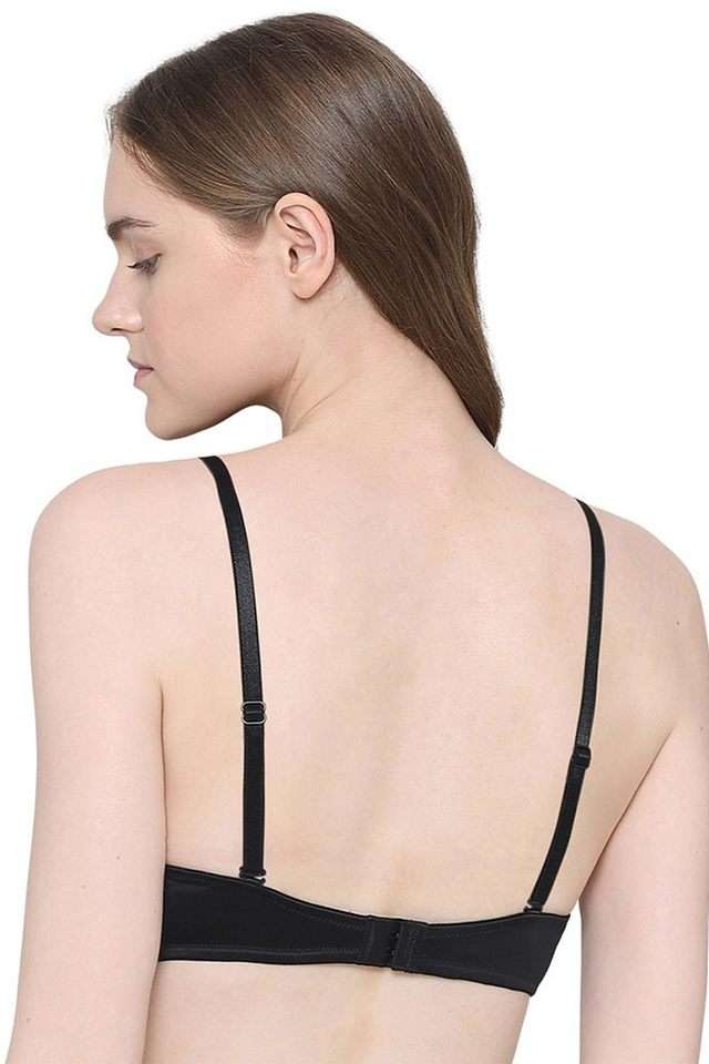 Womens-Playful-Love-Padded-Wired-Demi-Cup-Plunge-Neck-Party-Wear-Level-3-Push-up-Bra