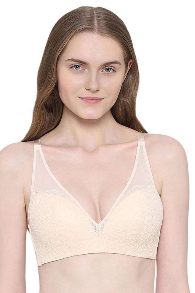 Non-Wired-Regular-Medium-Padded-Women-Lace-Bra