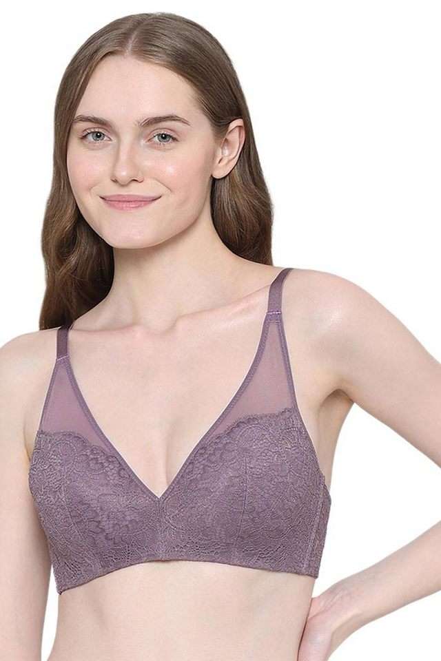 Womens-Emma-Lace-Padded-Non-wired-3/4th-Cup-Bridal-Wear-Medium-coverage-Lace-Push-Up-Bra