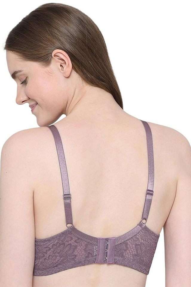 Womens-Emma-Lace-Padded-Non-wired-3/4th-Cup-Bridal-Wear-Medium-coverage-Lace-Push-Up-Bra