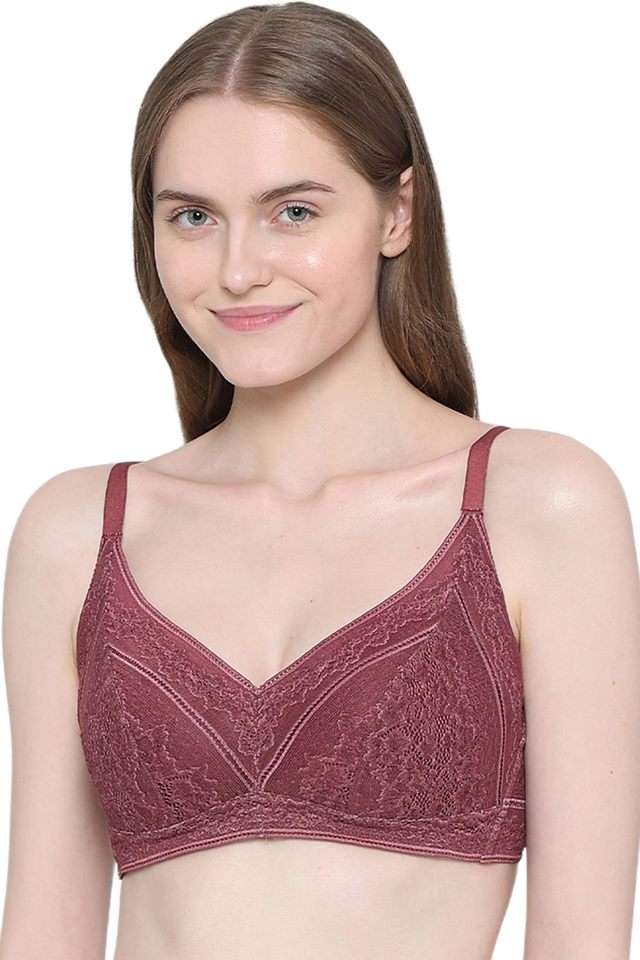 Non-Wired-Regular-Medium-Padded-Women-Lace-Bra