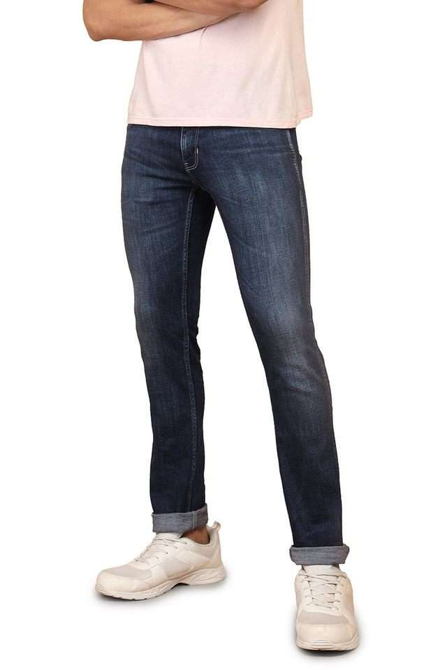 Light-Wash-Blended-Fabric-Slim-Fit-Men-s-Jeans