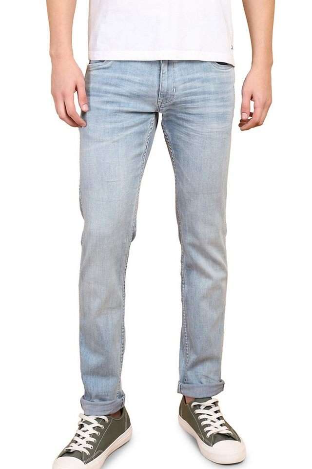 Light-Wash-Blended-Fabric-Slim-Fit-Men-s-Jeans
