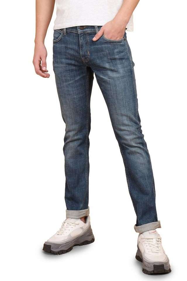 Light-Wash-Blended-Fabric-Slim-Fit-Men-s-Jeans