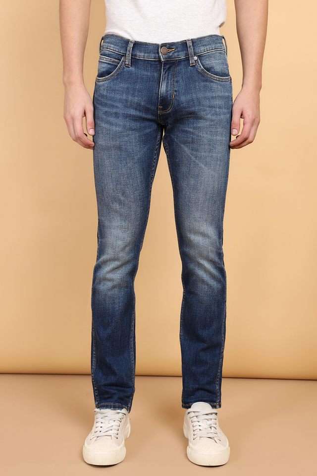 Light-Wash-Blended-Fabric-Slim-Fit-Men-s-Jeans