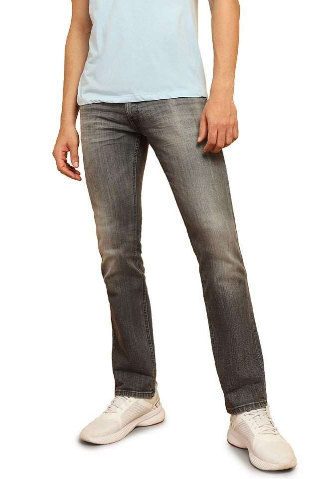 Light-Wash-Blended-Fabric-Straight-Fit-Men-s-Jeans