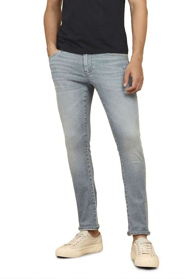 Light-Wash-Blended-Fabric-Skinny-Fit-Men-s-Jeans