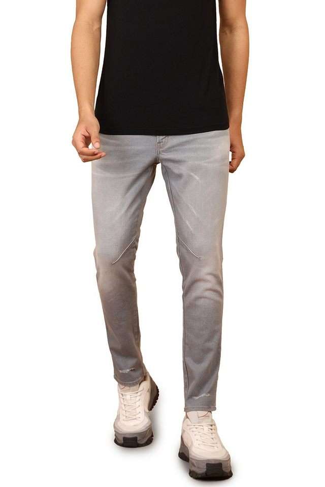 Light-Wash-Blended-Fabric-Slim-Fit-Men-s-Jeans