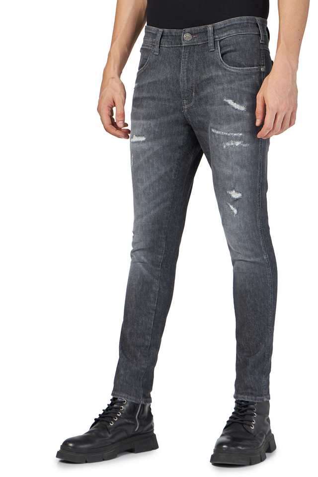 Light-Wash-Polyester-Slim-Fit-Men-s-Jeans