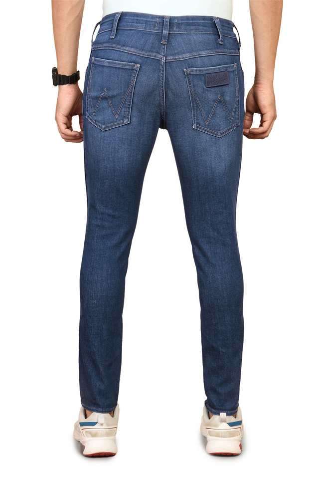 Light-Wash-Polyester-Slim-Fit-Men-s-Jeans