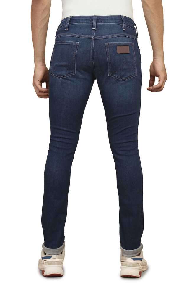 Light-Wash-Polyester-Skinny-Fit-Men-s-Jeans