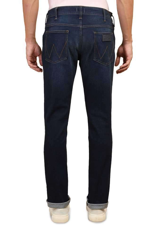 Light-Wash-Polyester-Slim-Fit-Men-s-Jeans