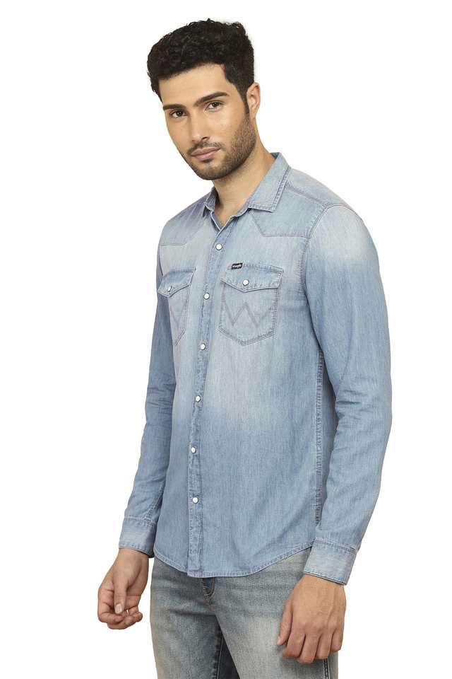Solid-Cotton-Regular-Fit-Men-s-Casual-Shirt