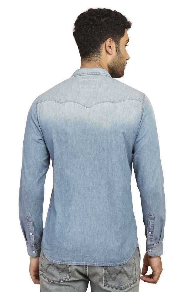 Solid-Cotton-Regular-Fit-Men-s-Casual-Shirt