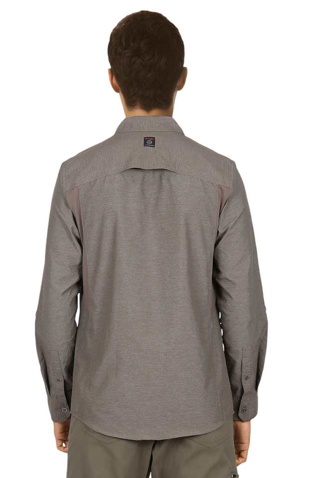 Solid-Nylon-Regular-Fit-Men-s-Casual-Wear-Shirt