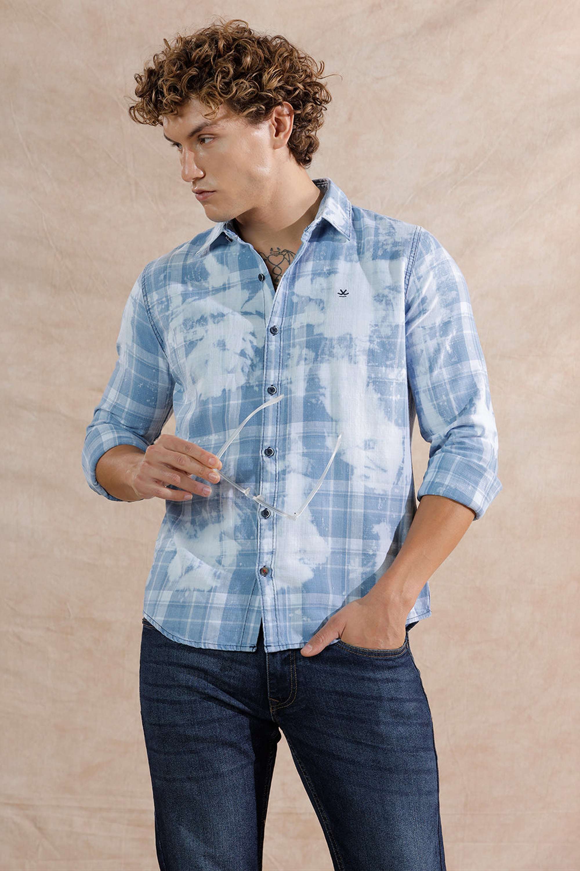 Tie-&-Dye-Twill-Slim-Fit-Men-s-Shirt