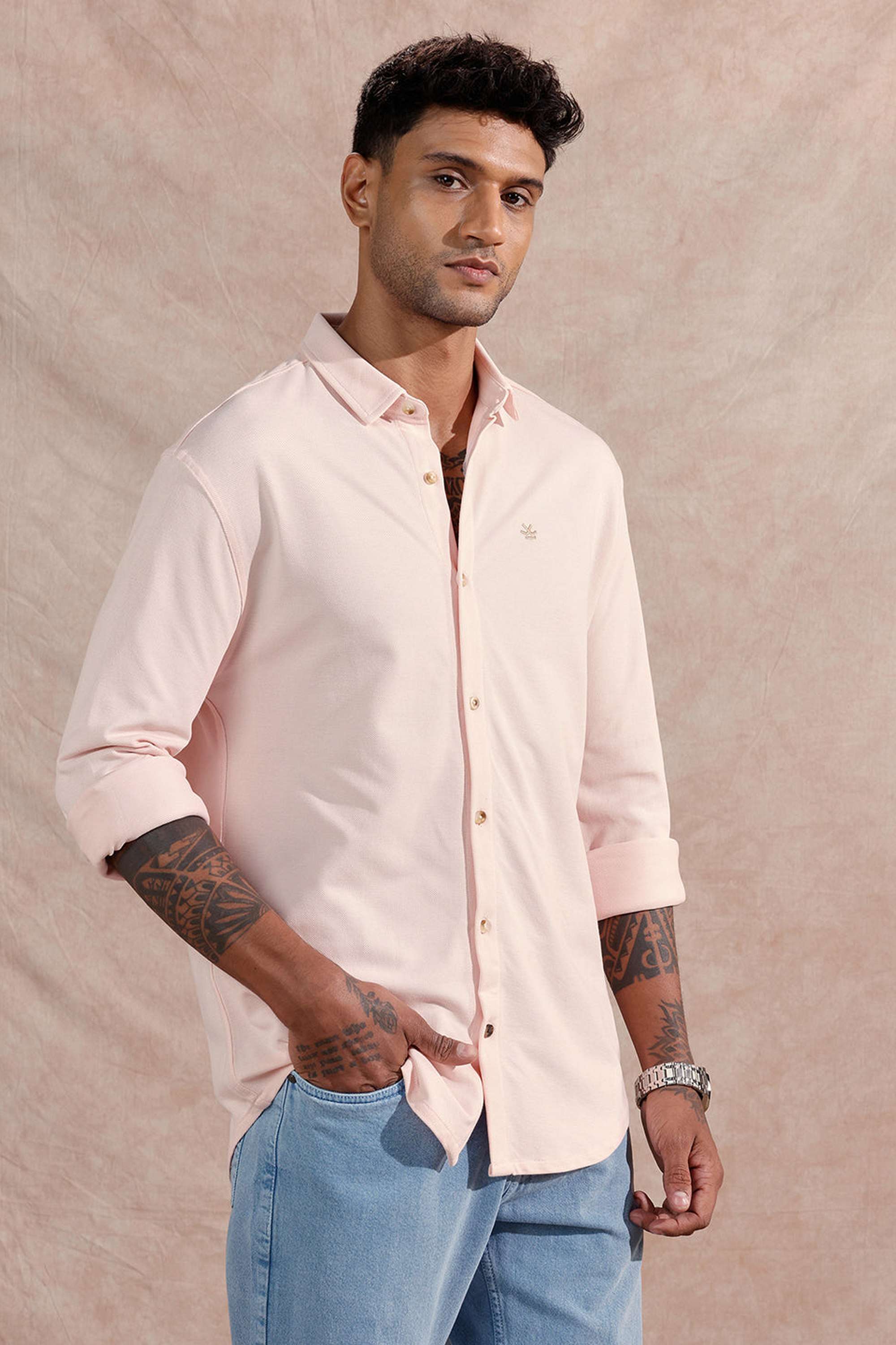 Solid-Pique-Slim-Fit-Men-s-T-Shirt