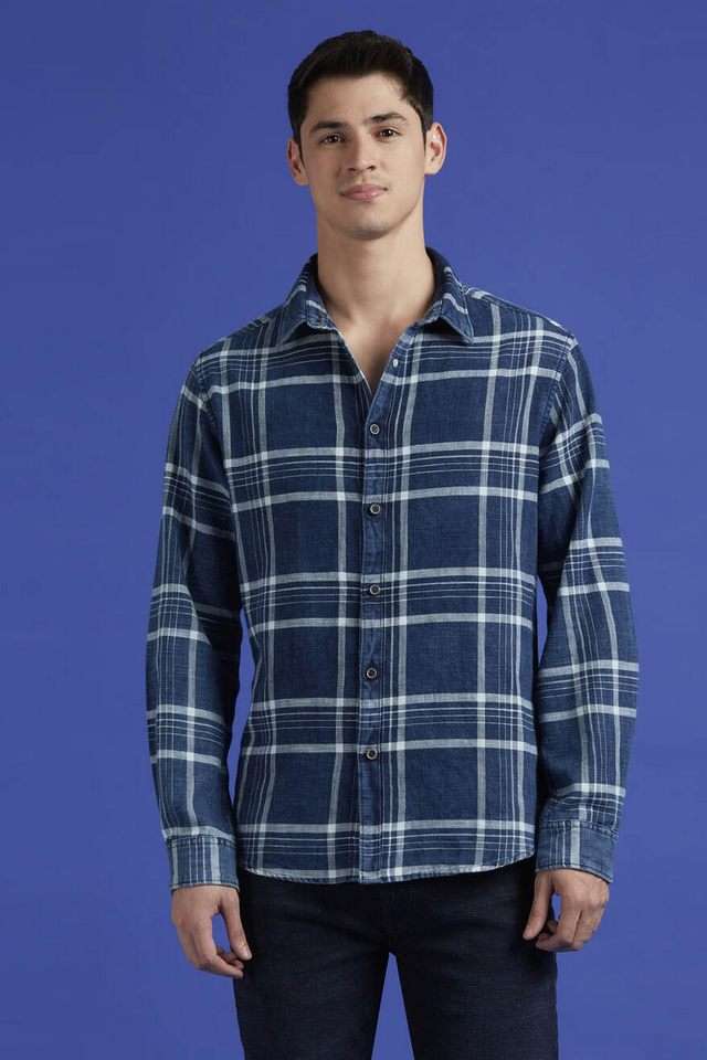 Checks-Cotton-Regular-Fit-Men-s-Casual-Wear-Shirt