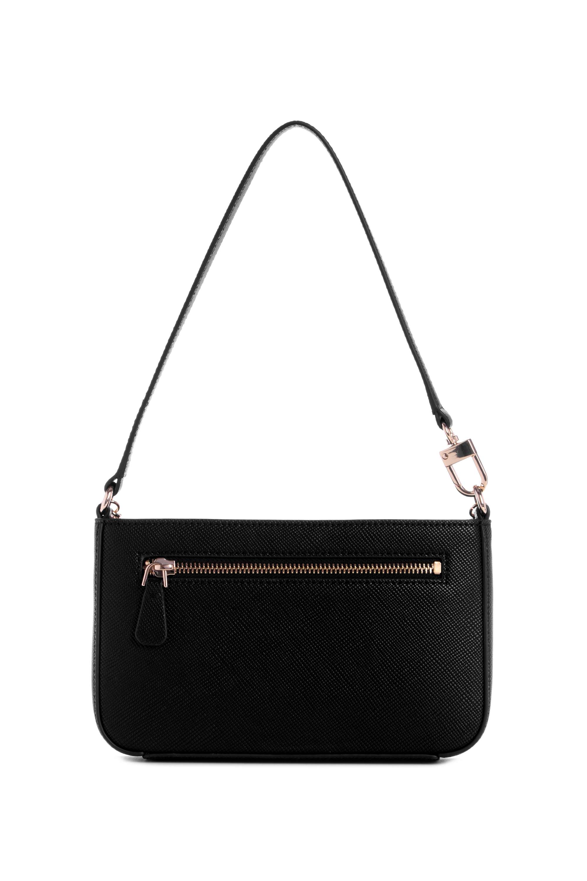 g'morning mini shoulder bag ブラック Buy GUESS Black Zipper Closure PU Women's Noelle Mini Top Zip