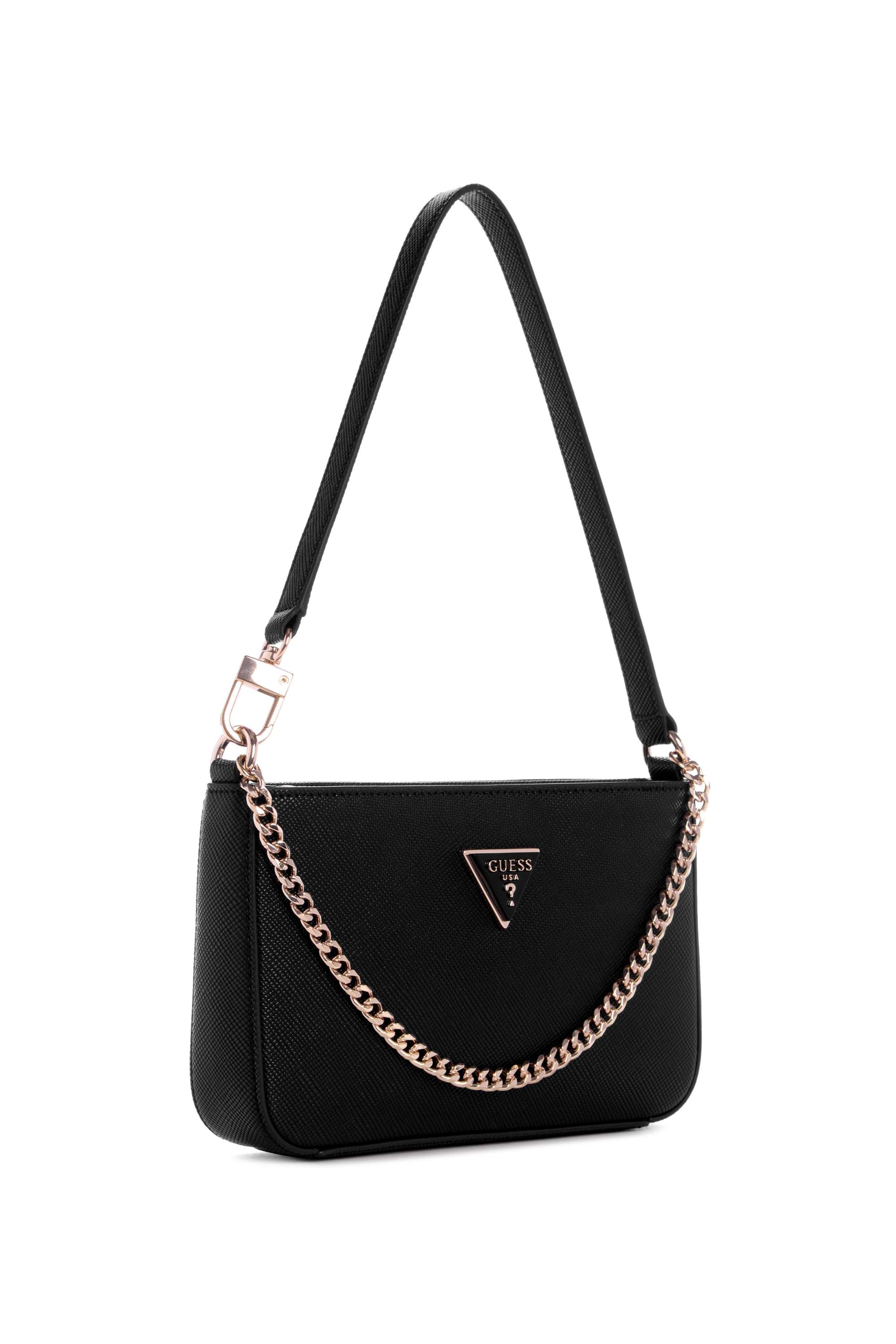 g'morning mini shoulder bag ブラック Buy GUESS Black Zipper Closure PU Women's Noelle Mini Top Zip