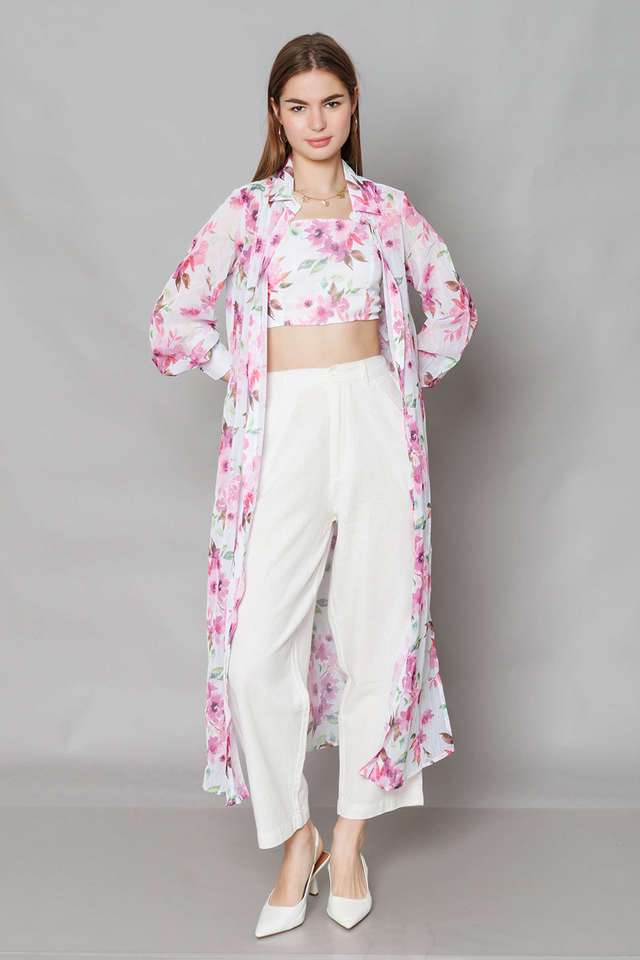 zink london Printed Full Length Polyester Woven Women's Co-Ord Set-picture-40