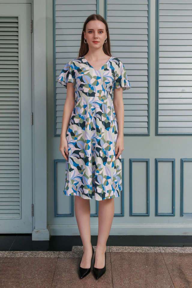zink london Floral V-Neck Polyester Women Dress-picture-19
